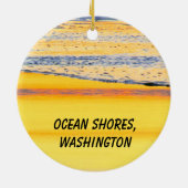 Ocean Shores, WA, Beach Sunset Photo Keramisch Ornament (Achterkant)