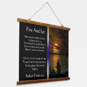 Ocean silhouette met een reflectie van de maan hangend wandkleed (Gebogen)