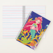 Ocean Siren: lang rood haar Notitieboek (Binnen)