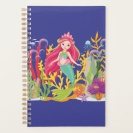 Ocean Siren: lang rood haar Planner