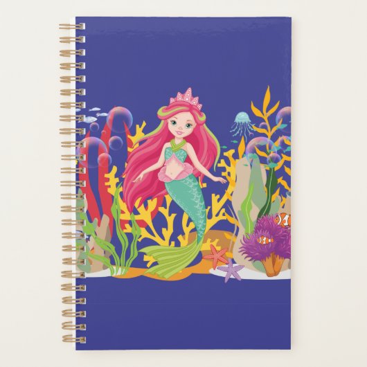 Ocean Siren: lang rood haar Planner (Voorkant)