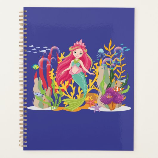 Ocean Siren: lang rood haar Planner (Voorkant)