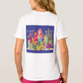 Ocean Siren: lang rood haar T-shirt (Achterkant)