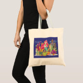 Ocean Siren: lang rood haar Tote Bag (Voorkant (product))