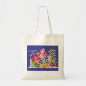 Ocean Siren: lang rood haar Tote Bag (Voorkant)