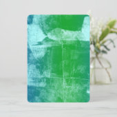 Ocean Sky Blauw Groen Abstract Baby shower Kaart (Staand voorkant)