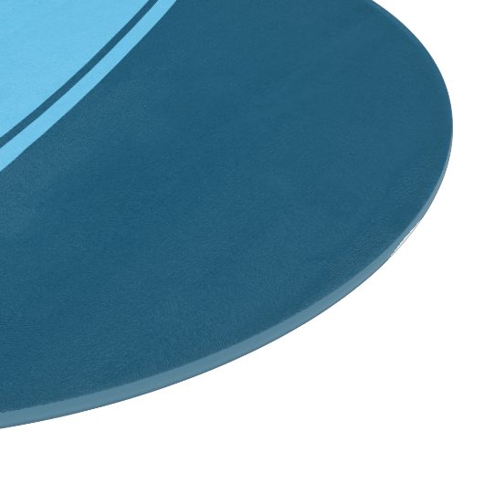 Ocean & Sky Blue Initiaal Monogram Kalligrafie Chi Snijplank (Hoek)