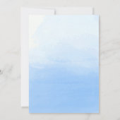 Ocean Sky Blue Ombre pasta Sweet 16 Uitnodiging (Achterkant)