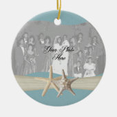 Ocean Sky Blue Zeester Foto Keramisch Ornament (Voorkant)