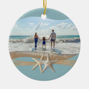 Ocean Sky Blue Zeester Foto Keramisch Ornament