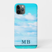 Ocean Sky Monogram Reizen Aqua Blue Case-Mate iPhone Case (Achterkant)