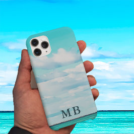 Ocean Sky Monogram Reizen Aqua Blue Case-Mate iPhone Case