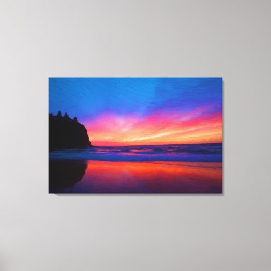 Ocean Sky Scape Olieverfschilderij Print verpakt (Voorkant)