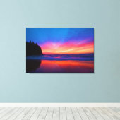 Ocean Sky Scape Olieverfschilderij Print verpakt (Insitu (Houten vloer))