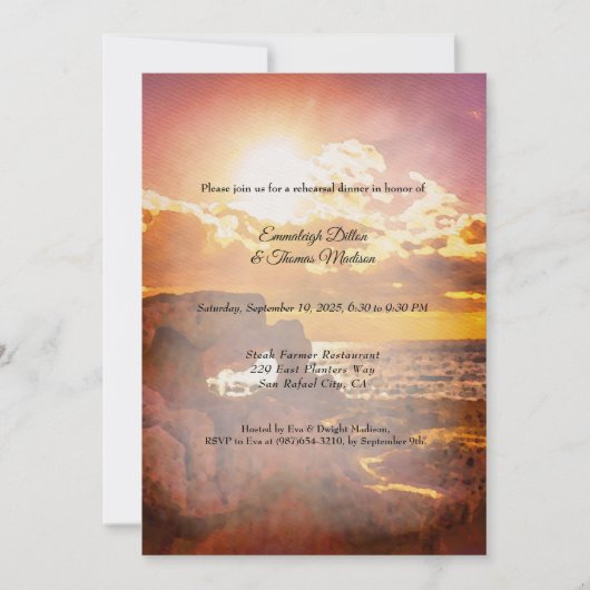  Ocean Sky Uitzicht Waterverf repetitie Kaart (Voorkant)