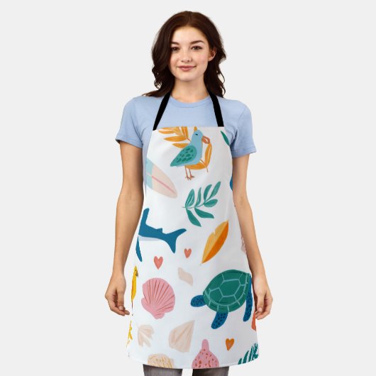 Ocean Soul All-Over Print Schort Cadeau (Gedragen)