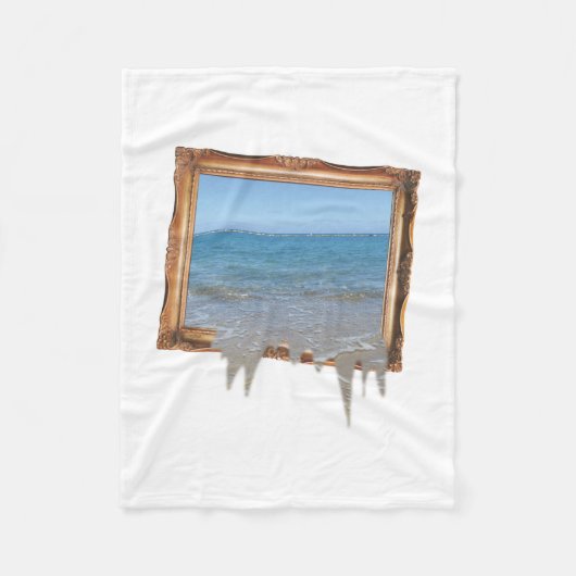 Ocean Spilling out of Afbeelding Lijst Fleece Deken (Voorkant)