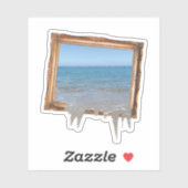 Ocean Spilling out of Afbeelding Lijst Sticker (Vel)