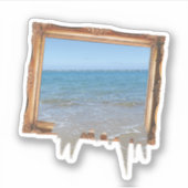 Ocean Spilling out of Afbeelding Lijst Sticker (Voorkant)