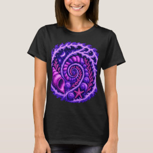 Ocean Spiraal Psychedelische Schelp Wervelstroom K T-shirt
