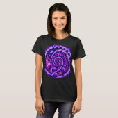 Ocean Spiraal Psychedelische Schelp Wervelstroom K T-shirt (Voorkant volledig)