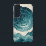 Ocean Spiral Vortex telefoonhoesje Samsung Galaxy Hoesje<br><div class="desc">Een betoverende spiraal van oceaangolven trekt het oog in zijn wervelende diepten - ideaal voor fans van water,  beweging en humeurige blauwe tinten.</div>