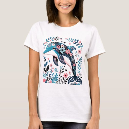 Ocean Spirit: Majestic Dolphin T-shirt (Voorkant)