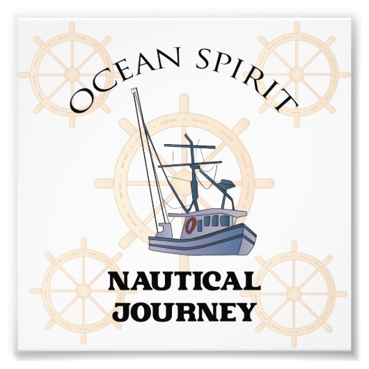 Ocean Spirit Nautical Journey Foto Afdruk (Voorkant)
