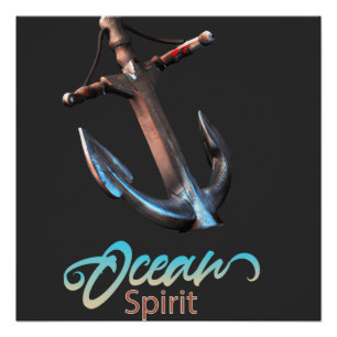 Ocean Spirit Sign Perfect Poster