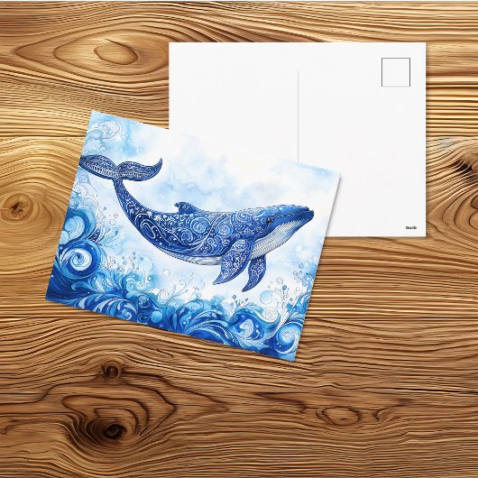 Ocean Spirit Tribale Walvis Briefkaart