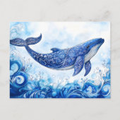 Ocean Spirit Tribale Walvis Briefkaart (Voorkant)