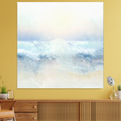 Ocean Splash in a Misty Golden Sunset Canvas Afdruk (Insitu (Woonkamer))