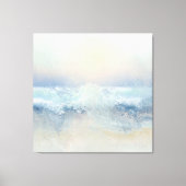 Ocean Splash in a Misty Golden Sunset Canvas Afdruk (Voorkant)