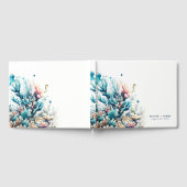 Ocean Splash Zee Koraal Waterverf Strand Bruiloft Gastenboek (Volledig)