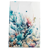 Ocean Splash Zee Koraal Waterverf Sweet 16 Medium Cadeauzakje (Achterkant)