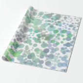 Ocean Spray Water Druppelt Waterverf Art Cadeaupapier (Uitgerold)