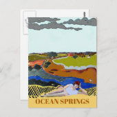 Ocean Spring MS, Style Briefkaart (Voorkant / Achterkant)