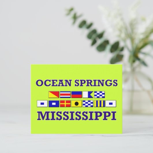 Ocean Springs Briefkaart (Staand voorkant)