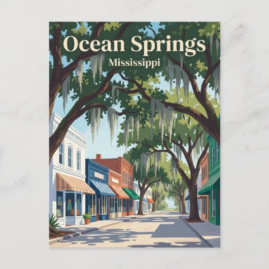 Ocean Springs Mississippi Briefkaart (Voorkant)