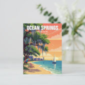 Ocean Springs Mississippi Reizen Briefkaart (Staand voorkant)