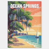 Ocean Springs Mississippi Reizen Magneet (Voorkant)