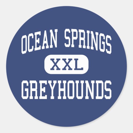Ocean Springs - Windhonden - High - Ocean Springs Ronde Sticker (Voorkant)