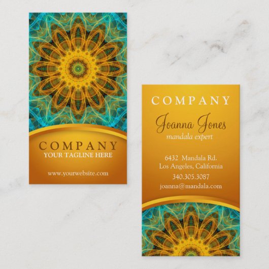 Ocean Star Mandala 2 Visitekaartje (Voorkant / Achterkant)