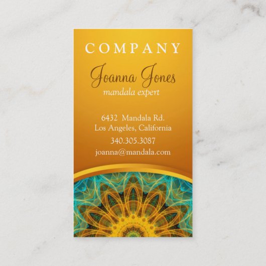 Ocean Star Mandala 2 Visitekaartje (Achterkant)