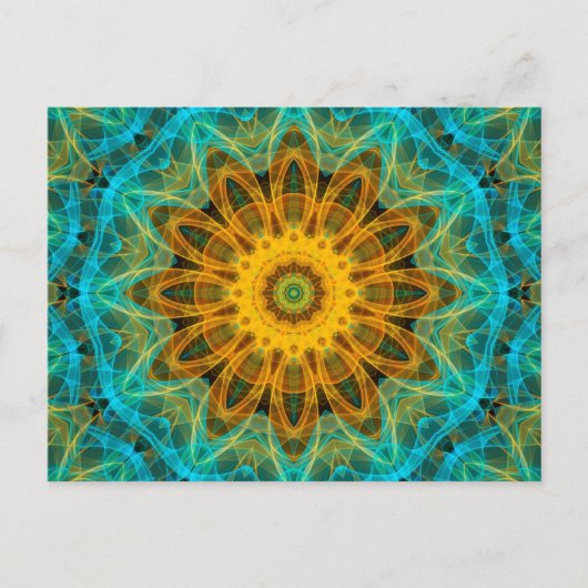 Ocean Star Mandala Briefkaart (Voorkant)