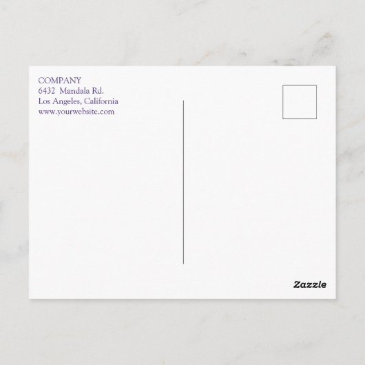 Ocean Star Mandala Briefkaart (Achterkant)