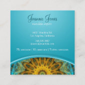 Ocean Star Mandala Vierkante Visitekaartje (Achterkant)