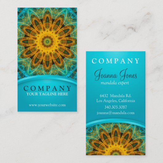 Ocean Star Mandala Visitekaartje (Voorkant / Achterkant)