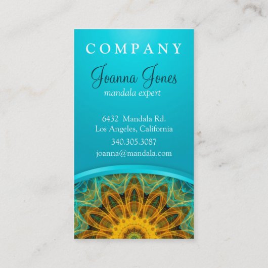 Ocean Star Mandala Visitekaartje (Achterkant)