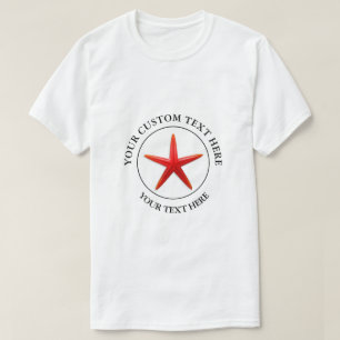 Ocean Starfish Aangepaste tekst T-shirt
